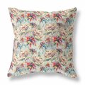 Palacedesigns 16 in. Roses Indoor & Outdoor Throw Pillow Red Yellow & Blue PA3099526